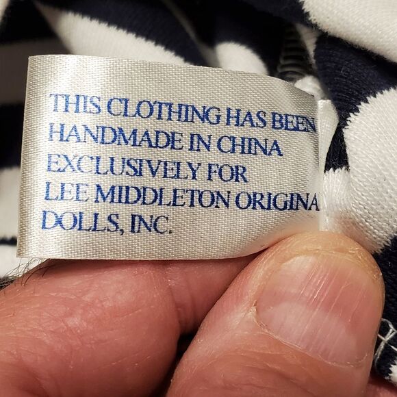 Lee Middleton Reborn Striped Black and White Baby Doll Top - Picture 7 of 8